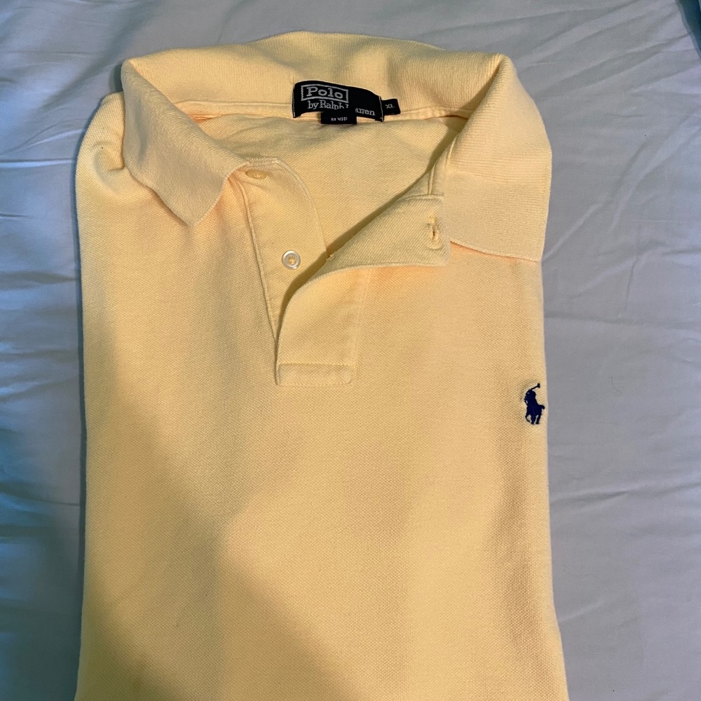 Polo by Ralph Lauren shirt, XL, yellow, great condition